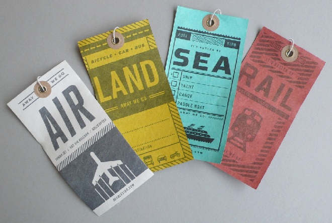 Herb Lester luggage tag set