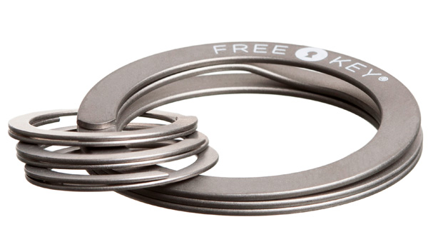 Freekey Easy-Open Key Ring System with 3 Mini Rings 1-1/8-In. Diam.