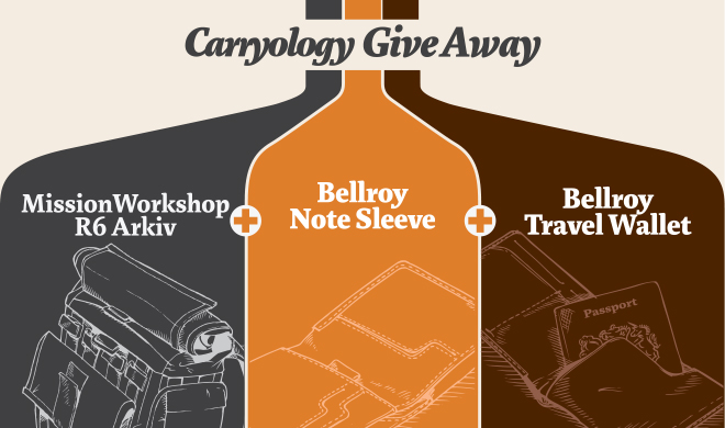 Carryology x Mission Workshop x Bellroy Travel Kit Giveaway.