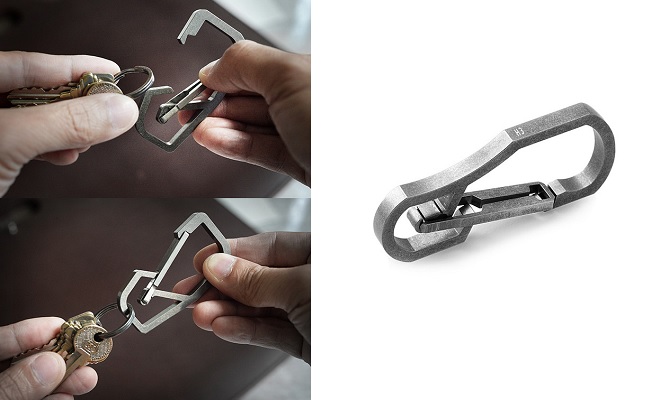 HANDGREY™ Series Quick-Release Titanium Carabiner Keychain