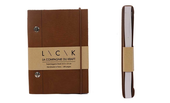 Le Kraft Refillable Cognac Leather Notebook