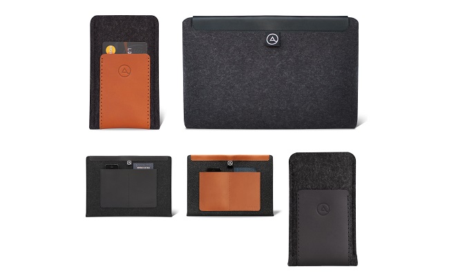 Aecraft iPhone Sleeve, Flow Dopp Kit & Flow MacBook Sleeve with pockets
