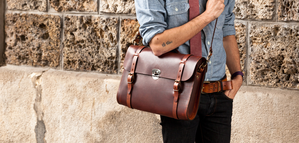 Bleu de Chauffe - Full-Grain Leather Briefcase Bleu de Chauffe