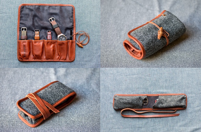 worn&wound Harris Tweed Watch Roll and Harris Tweed 2 Watch Fold