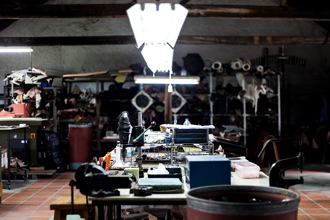 leatherwork bench