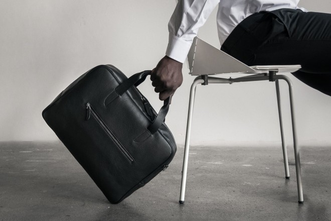 Bolton top slim briefcase
