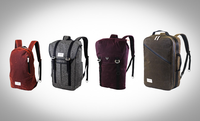 Trakke waxed canvas backpacks