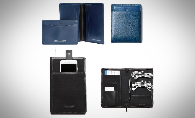 HOOK & ALBERT Bi-Fold and Card Holder Wallet and Essential Traveler 