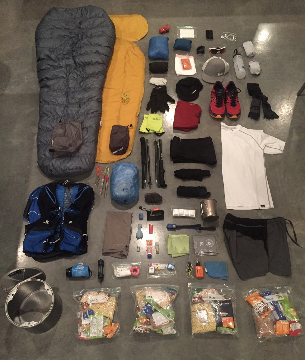 Packing list John Muir Trail 