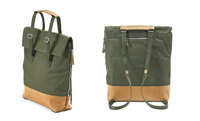 QWSTION Day Tote Organic Forest Natural Leather 