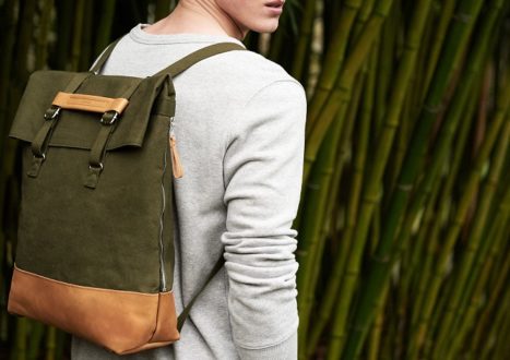 QWSTION Day Tote Organic Forest Natural Leather