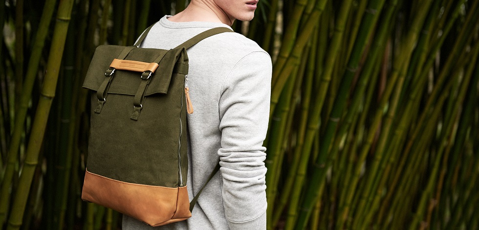 QWSTION Day Tote Organic Forest Natural Leather