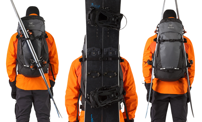 Carrying a Snowboard or Skis on your backpack
