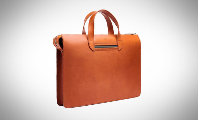 Carl Friedrik Vallance Slim Leather Briefcase