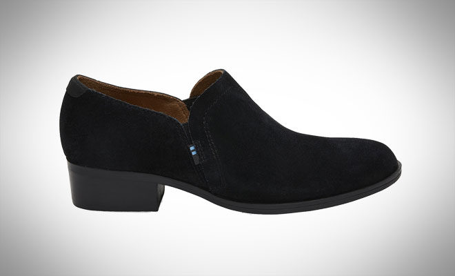 TOMS Black Suede Shaye Booties 