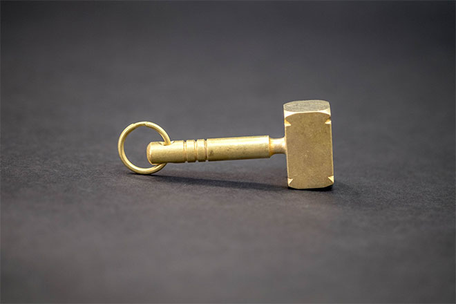 OberMetalWorks Square Head Hammer Keychain