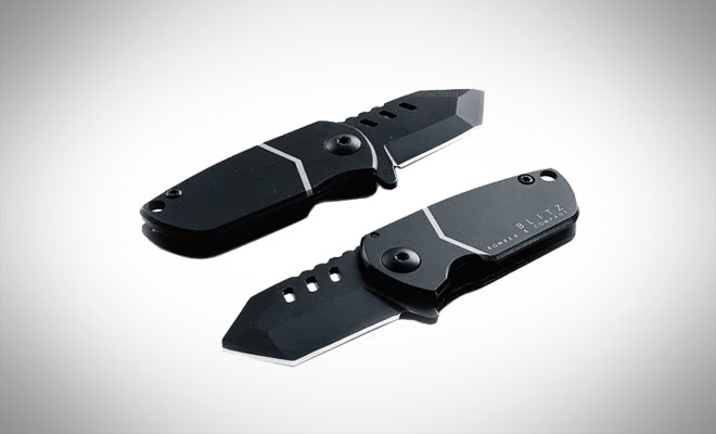 Bomber & Company BLITZ Tanto Straight Edge Pocket Knife
