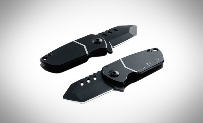 Bomber & Company BLITZ Tanto Straight Edge Pocket Knife