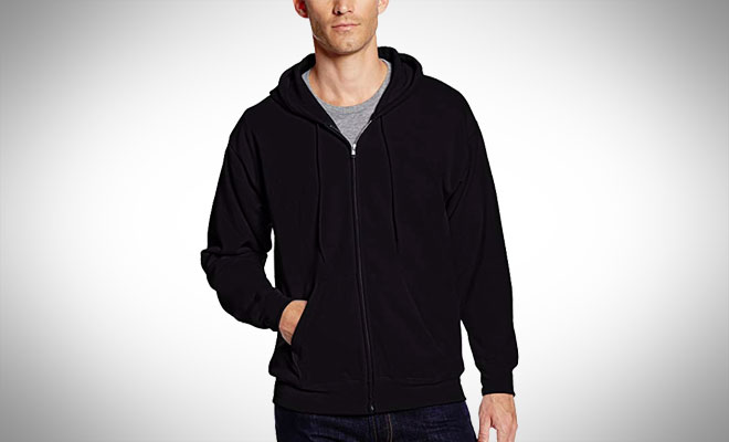 Hanes Men's Full-Zip EcoSmart Fleece Hoodie