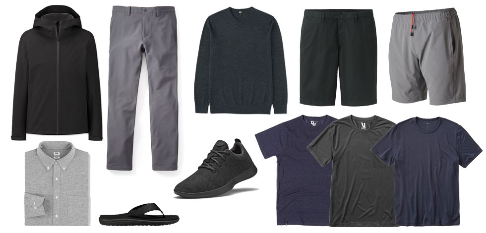 Men's Summer Budget Travel Capsule Wardrobe 