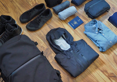 Minimal travel capsule wardrobe