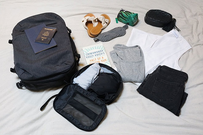 Travel capsule wardrobe