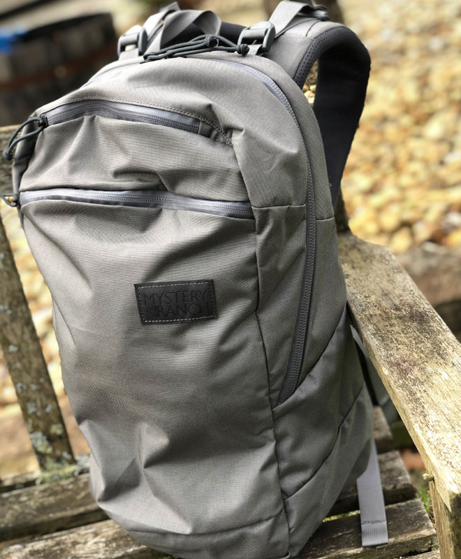 mystery ranch backpack on chair