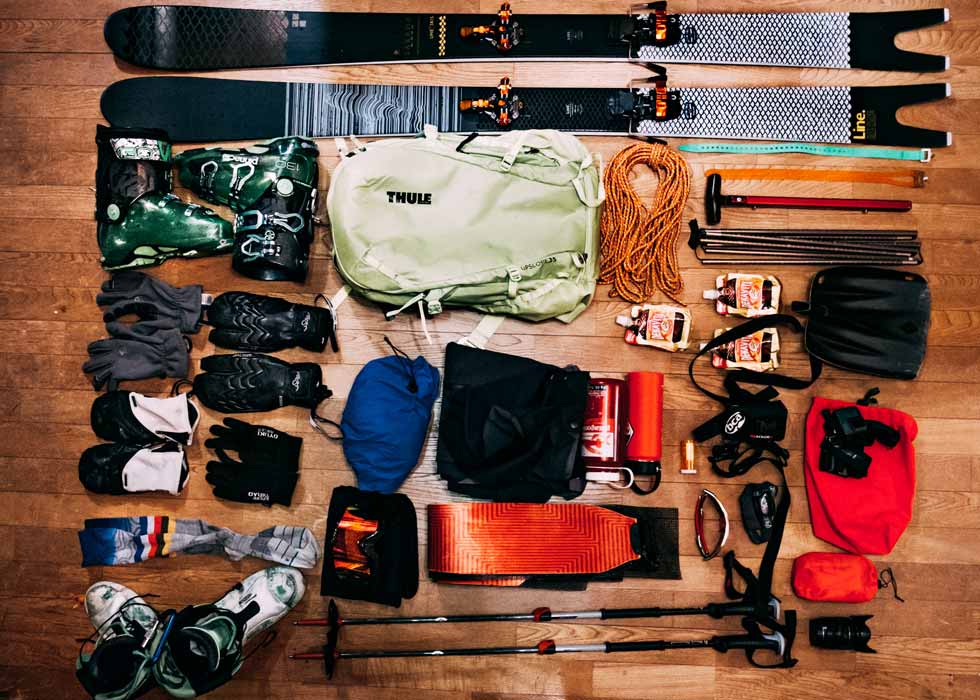 ski trip gear load out