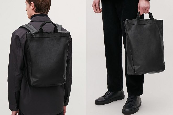 COS Leather Tote Backpack