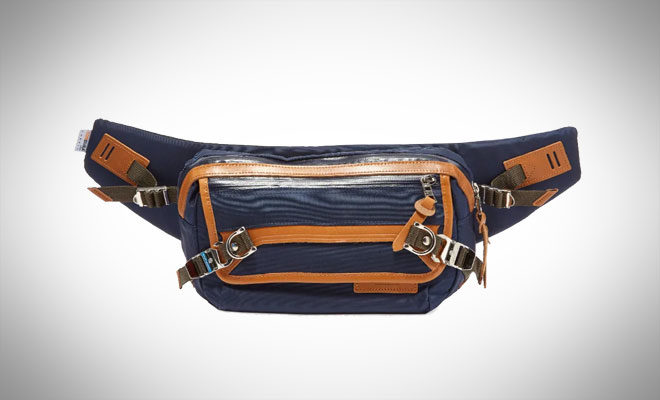 master-piece Potential Leather Trim Waist Bag