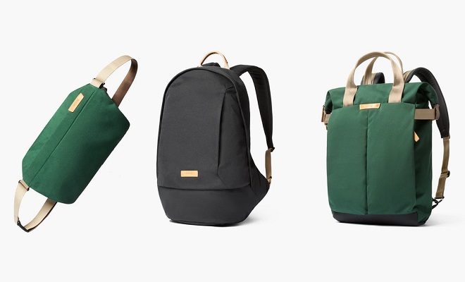 Bellroy Recycled Fabric Bags and Accessories