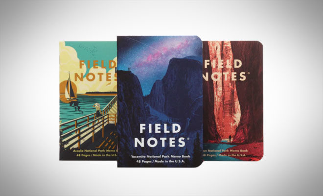Field Notes Yosemite, Zion + Acadia National Parks – 3 Pack