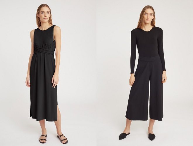 Cuyana Wrap Maxi Dress and Seamless Long Sleeve Bodysuit