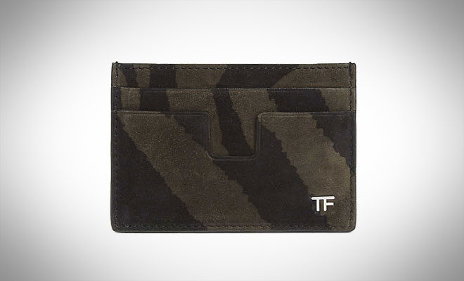 Tom Ford Zebra-Print Suede Cardholder