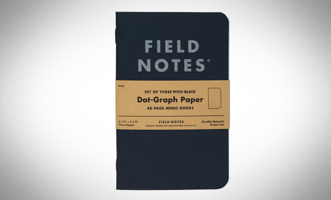 Field Notes Pitch Black Memo Book – 3-Pack