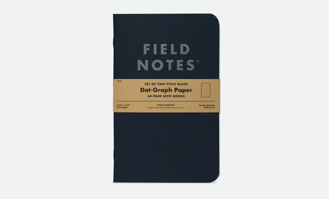 Field Notes Pitch Black Dot-Graph Note Book - EDC Essentials
