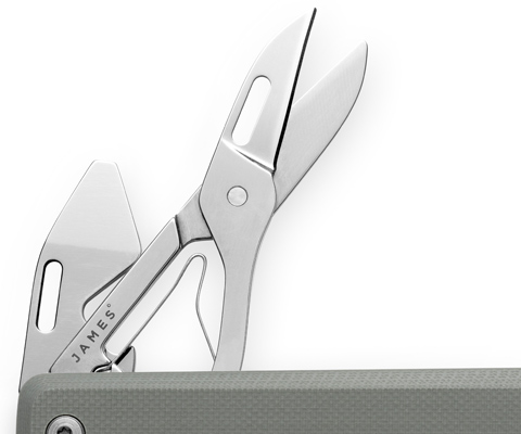 The James Brand X Carryology (scissors close up)