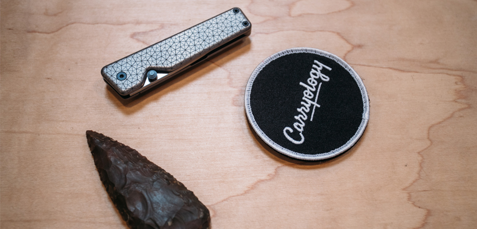 The James Brand x Carryology knife, patcha and arrow
