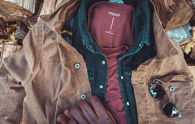 Flint and Tinder Flannel-lined Waxed Trucker Jacket