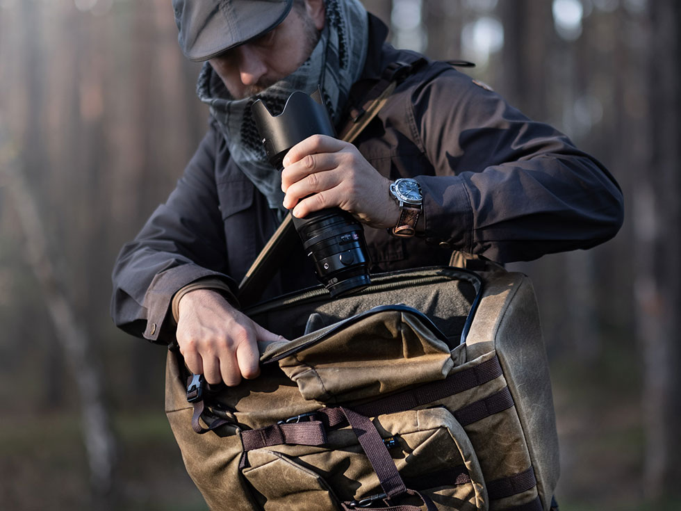 Wotancraft Pilot Travel Camera Backpack