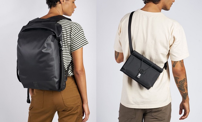 Chrome Industries Urban Ex Handlebar Bag 2.0 and 26L Rolltop Backpack