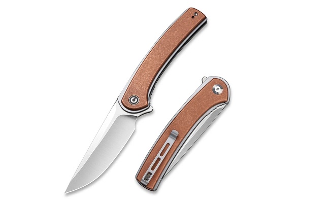 CIVIVI Asticus Flipper Knife Stonewashed Copper Handle