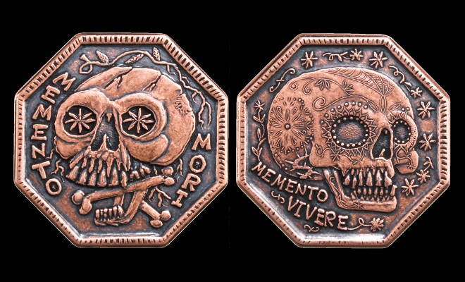 Shire Post Mint Memento Mori Memento Mori / Memento Vivere Reminder Coin