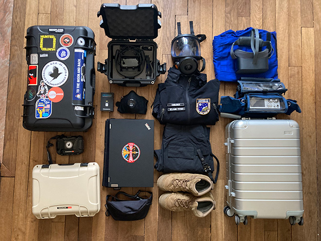 Moon simulation bag and gear overview