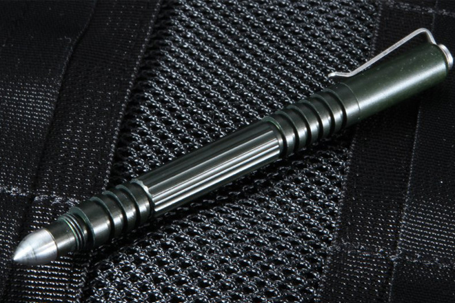 Boker Tactical Pen Body Carbon Fiber With Titanium Construction Overall 4.25" 