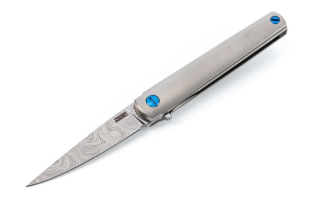 Damascus steel EDC knives: Michael Zieba MS3 Damasteel
