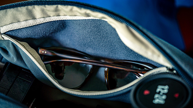 Sunglasses pocket