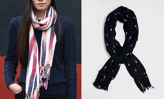 Gifts for her: Kiriko Made Karu-Ori Scarf 