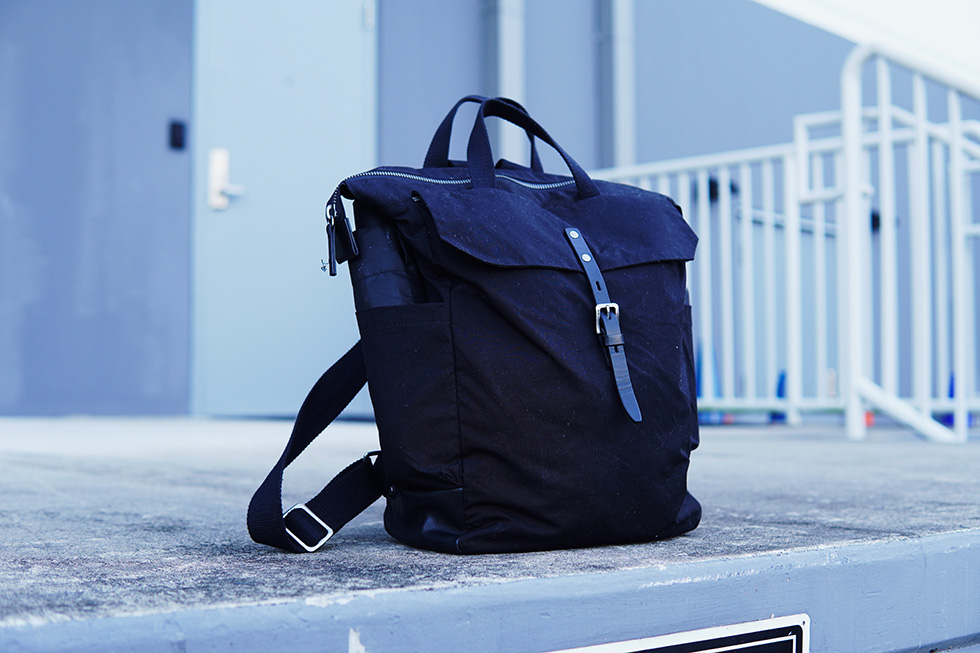 Ally Capellino Fin Waxed Cotton Backpack