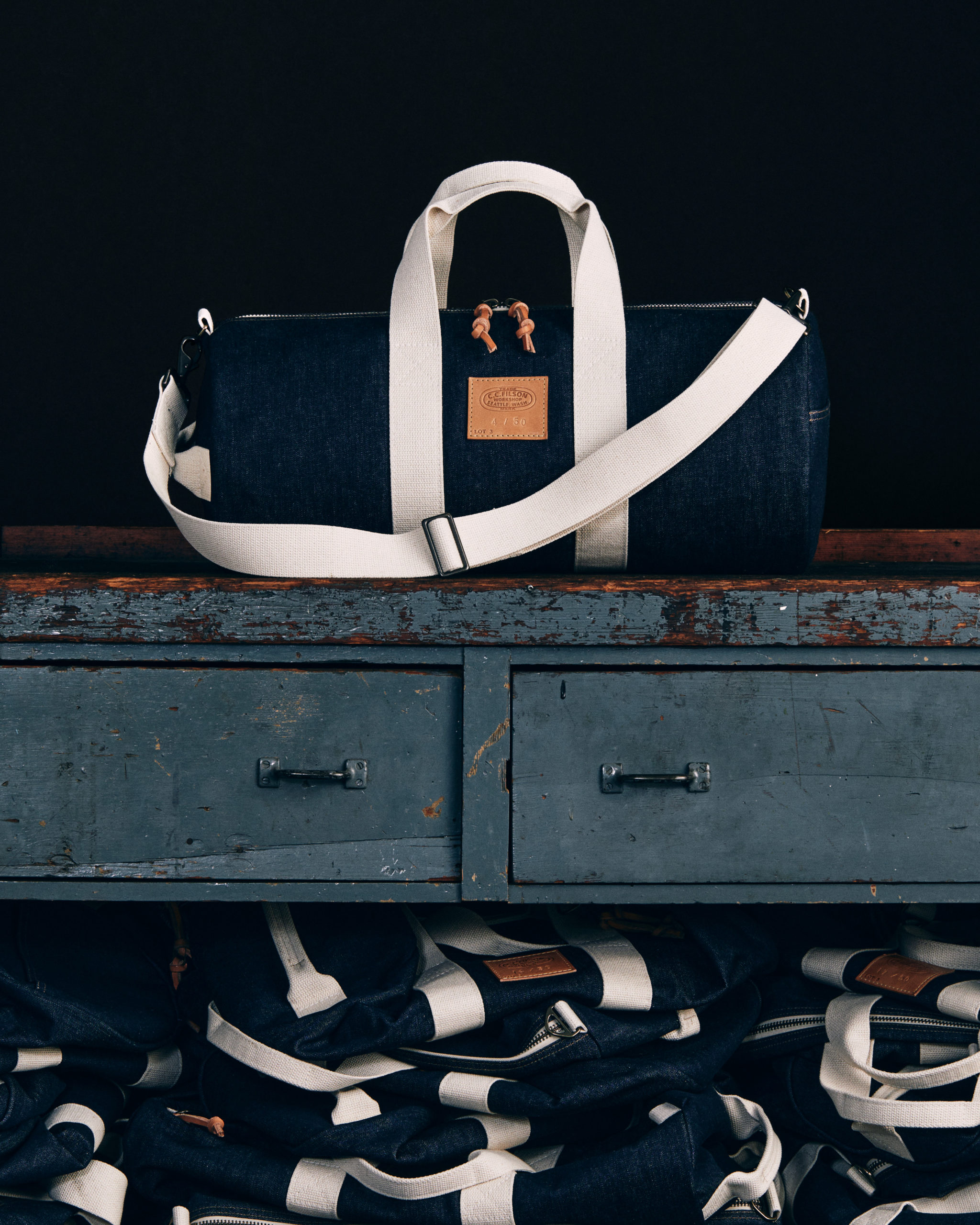 Filson Restoration Department Create Limited Edition White Oak Denim Duffle